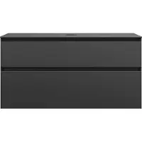 Burgbad Lin20 meuble sous-lavabo avec plan de toilette, 2 tiroirs, 1202x552x661mm, WXOD120F5381