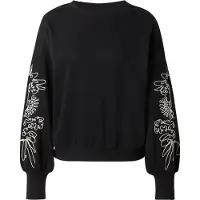 ONLY Sweat-shirt 'ONLBrooke' noir / blanc