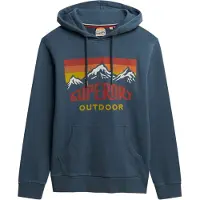 Superdry pour homme. M2014296A Mountain Relaxed sweat-shirt bleu (XL), Casuel, Coton, Manche longue