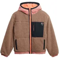 Superdry Femme Veste Polaire Sherpa Vintage Beige Taille: 40