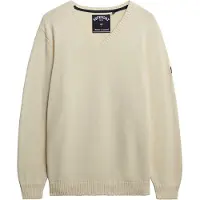 Superdry Femme Pull Col V OverTaille White Taille: 42