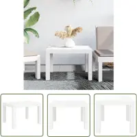 The Living Store Table de jardin blanche 59x47x40 cm PP