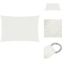 vidaXL Voile d'ombrage 160 g/m² Blanc 2,5x3 m HDPE - Parasols & Protection solaire