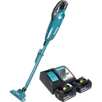 Makita Aspirateur sans fil DCL 283 FRT 18 V 0,73 l Brushless + 2 batteries 5,0 Ah + chargeur
