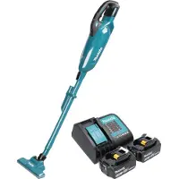 Makita Aspirateur sans fil DCL 283 FSF 18 V 0,73 l Brushless + 2 batteries 3,0 Ah + chargeur