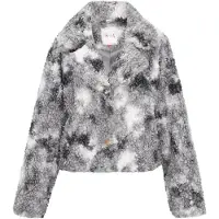 IZIA Veste mi-saison 'Fashion Look' gris / gris foncé / blanc
