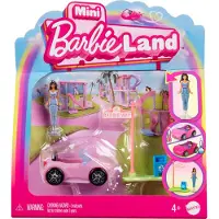 Barbie Mini Barbieland Doll & Toy Vehicle Sets 1,5 pouces poupee et voiture convertible avec surprise de changement de couleur Plus Accessoire de