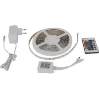 Enovalite Kit de bandes LED, RGB, avec télécommande et adaptateur secteur (RGB, 500 cm, Intérieur)