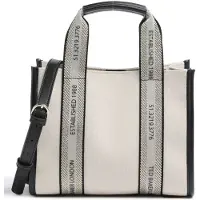 Ted Baker sac à épaule bandoulière sac à main Georjea Branded Webbing Canvas Small Tote Ecru écru