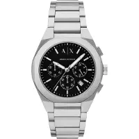 Armani Exchange Montre à affichage analogique noir / argent