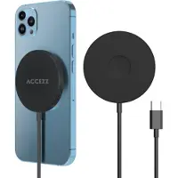 Accezz Wireless Charger USB-C - Chargeur MagSafe sans fil - 1 mètre - Noir