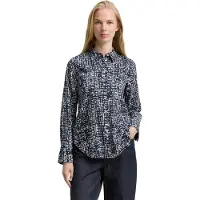 Tom Tailor Chemisier beige / marine / blanc