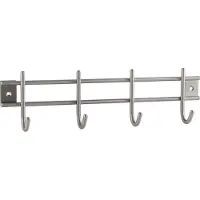 Siro Portemanteau Satis avec 4 crochets, largeur 300 mm, inox brossé