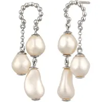 Elli PREMIUM Boucles d'oreilles argent / blanc perle