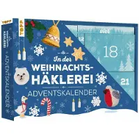 Sonstige Verlage Dans le crochet de Noël - Le calendrier de l'Avent avec du matériel et un livre d'instructions pour 24 projets de crochet