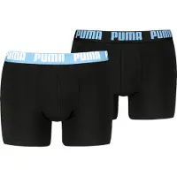Puma Hommes, Sous-vêtements, Herren-Boxershorts Basic Boxer 2P Schwarz, Noir, (lot de 2, M)