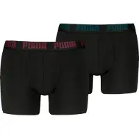 Puma Hommes, Sous-vêtements, Herren-Boxershorts Basic Boxer 2P Schwarz, Noir, (lot de 2, L)