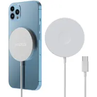 Accezz Wireless Charger USB-C - Chargeur sans fil MagSafe - 1 mètre - Blanc