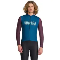 Sportful Supergiara Logo Thermal Long Sleeve Jersey Bleu S Homme