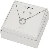 Skagen Kariana Gift Set, Argent, Transparent, (Acier inoxydable, Verre)
