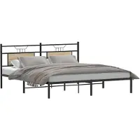 vidaXL Cadre de lit sans matelas Chêne Sonoma 160x200 cm Bois composite