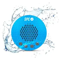 SPC Splash 2 - Haut-parleur de douche sans fil Bluetooth 5.0 avec ventouse, IPX5, radio FM, mains libres, microphone, bleu
