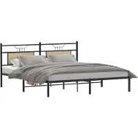 vidaXL Cadre de lit sans matelas Chêne Sonoma 183x213 cm Bois composite