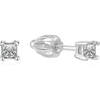 Beneto Boucles d'oreilles minimalistes en argent AGUP1683S (L), (Argent)