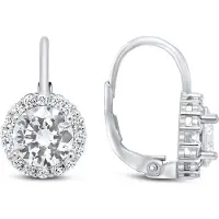 Brilio Silver - Charmants boucles d'oreilles en argent avec zircons EA126W