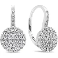 Brilio Silver - Charmants boucles d'oreilles en argent avec zircons clairs EA379W