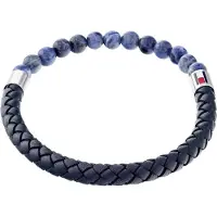 Tommy Hilfiger Originálnàkožený náramek se sodalitem 2790475, (23 cm, Cuir)