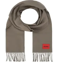 HUGO Écharpe taupe / rouge / noir