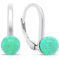 Brilio Silver - Charmantes boucles d'oreilles en argent avec opales synthétiques EA387WG, (Pierres synthétiques)