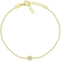 Brilio Argent - Un bracelet en argent plaqué or adapté avec des zircons BR38Y