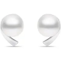 Brilio Silver - Boucles d'oreilles minimalistes en argent avec perles véritables EA595W