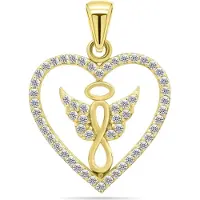 Brilio Silver - Pendentif ludique plaqué or avec zircons PT20Y, (Argent)