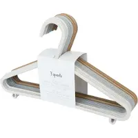 3 Sprouts Cintre - 15 Pack - 29,5 x 17,5 cm - Crème/Gris/Marron - - UneTaille - Cintre