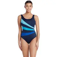 Zoggs Sandon Scoopback Swimsuit Bleu 34 Femme