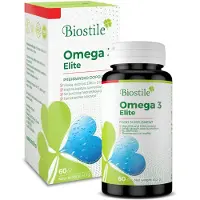 Biostile Omega 3 Elite – Acides gras oméga-3, huile de poisson hautement purifiée issue d'anchois sauvages des grands fonds péruviens