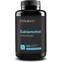 Zenement Complément alimentaire pour les os Calcium Citrate avec vitamines D3 et K2, 120 gélules