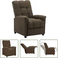The Living Store fauteuil inclinable tissu marron
