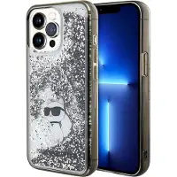 Karl Lagerfeld Coque transparente Choupette à paillettes liquides pour iPhone 13 Pro