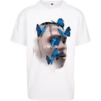 MT T-Shirt 'Le Papillon' nude / bleu roi / noir / blanc