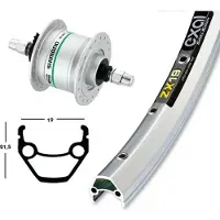 Exal Zx19 Dynamo Shimano Dh3n31 Front Wheel Noir 9 x 100 mm