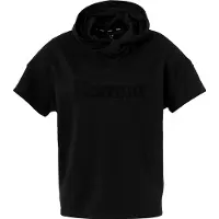 Kempa Black & White Hooded Short Sleeve T-shirt Noir XL Femme