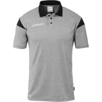 Uhlsport Squad 27 Polo Hommes - Gris foncé chiné / Noir