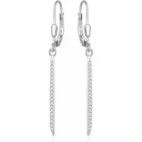 Beneto Fashion boucles d'oreilles en argent avec chaînes AGUC1075L, (zircone cubique)