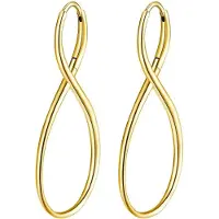 Brosway Boucles d'oreilles stylées en or plaqué Infinity Ribbon BBN28 (L)