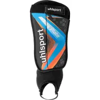 Uhlsport Flex Protège-tibias - Noir / Cyan / Orange fluo