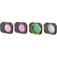 Sunnylife Set Of 4 Filters Uv+cpl+nd4+nd8 For Dji Mini 3 Pro Mm3-fi418 Noir